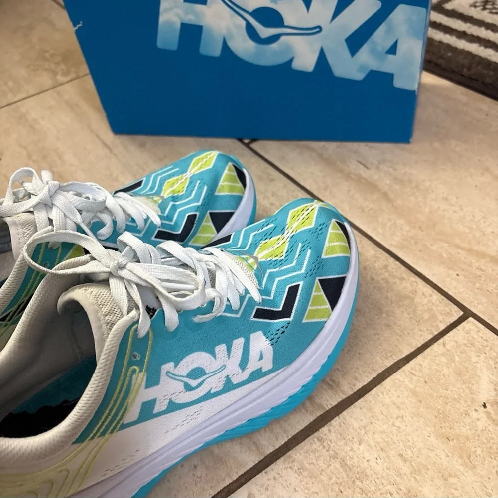 Hoka One One Men’s Ironman Kona Carbon X Sea Blue/White Womens Size 10 - Picture 7 of 16